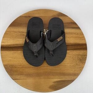 New Mens Flojos WaveRunner Chocolate Brown Thong Sandals Flip Flops Size 7 D NWT